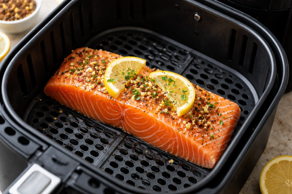 Il trucco che i ristoranti non ti dicono per cucinare il salmone perfetto in 10 minuti Filetto di salmone da cuocere in friggitrice ad aria
