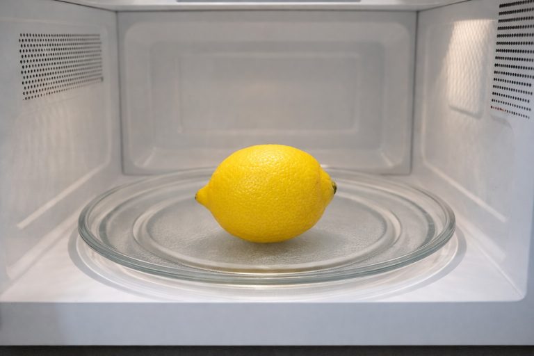 Il trucco del limone nel microonde che nessuno ti ha mai detto: addio schizzi e cattivi odori Un limone in un microonde (fonte: comeconservare.it)