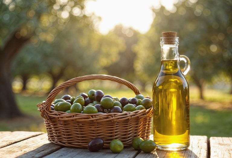 Come evitare che l’olio extravergine diventi rancido: guida pratica Una bottiglia di olio d'oliva vicino a delle olive (fonte: FreePik)