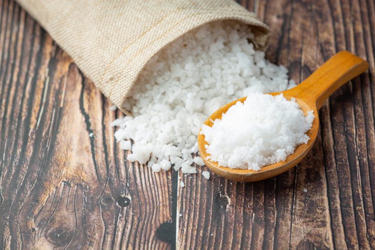 Sale indurito nella saliera? Bastano 3 chicchi di riso per risolvere il problema per sempre Un cucchiaio di sale (fonte: FreePik)