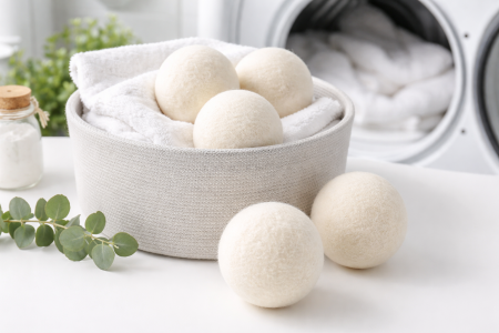 Le palline di lana nell’asciugatrice: il trucco che dimezza i tempi di asciugatura Palle di lana per asciugatrici