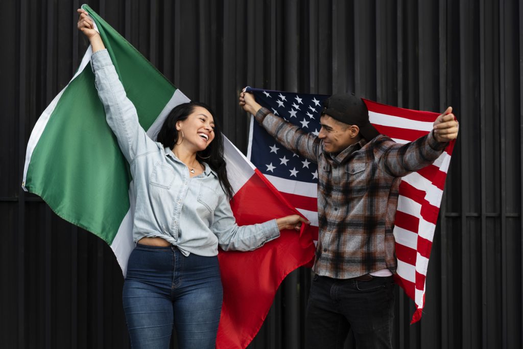ragazzo americano ragazza europea