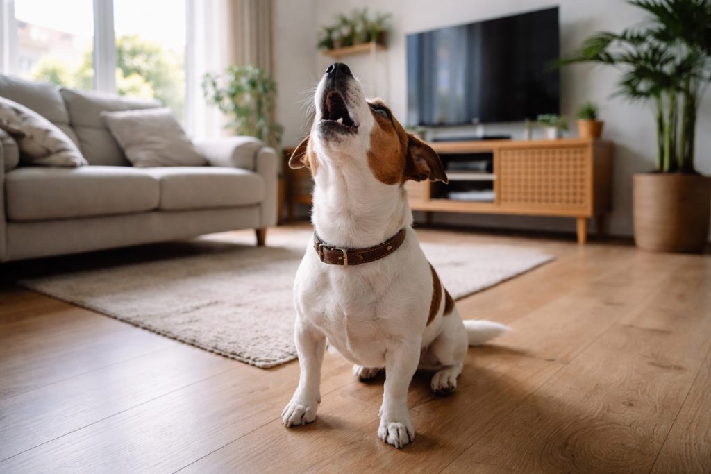 cane che ulula in casa