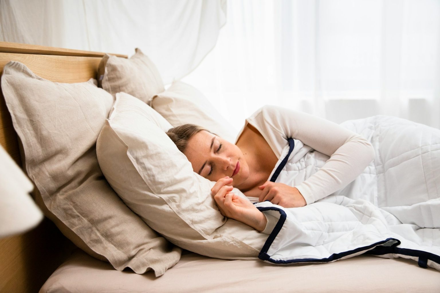 Una donna che dorme