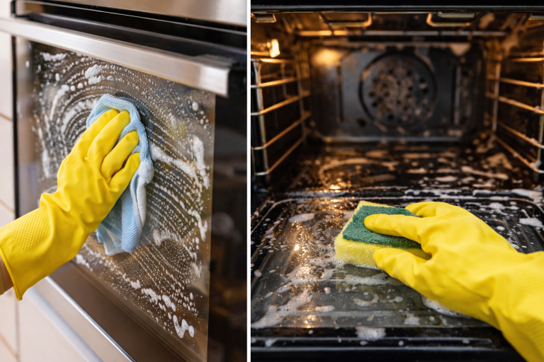 Pulire il vetro del forno fuori e dentro