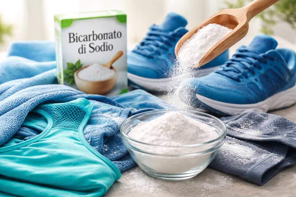 Togliere il sudore con bicarbonato di sodio