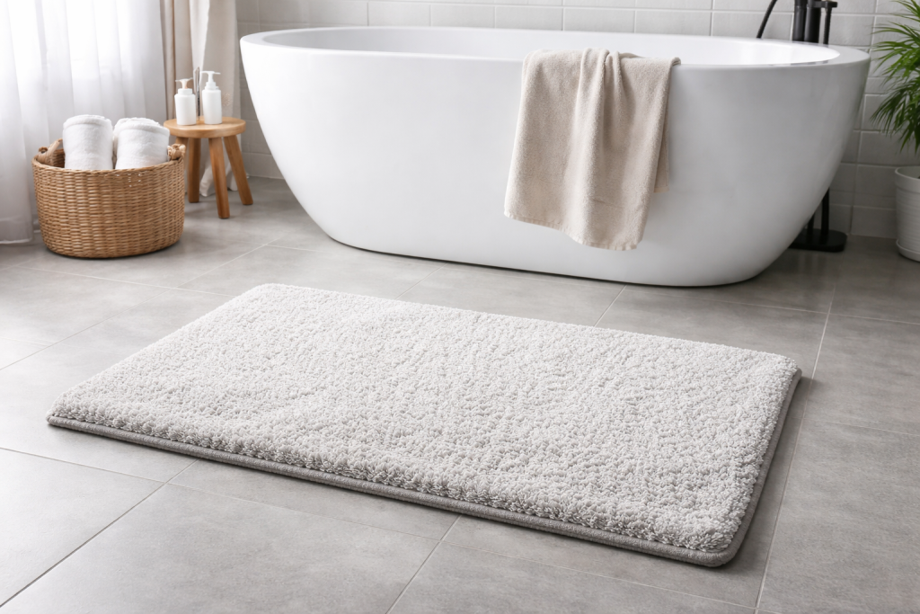 Tappetino del bagno bianco