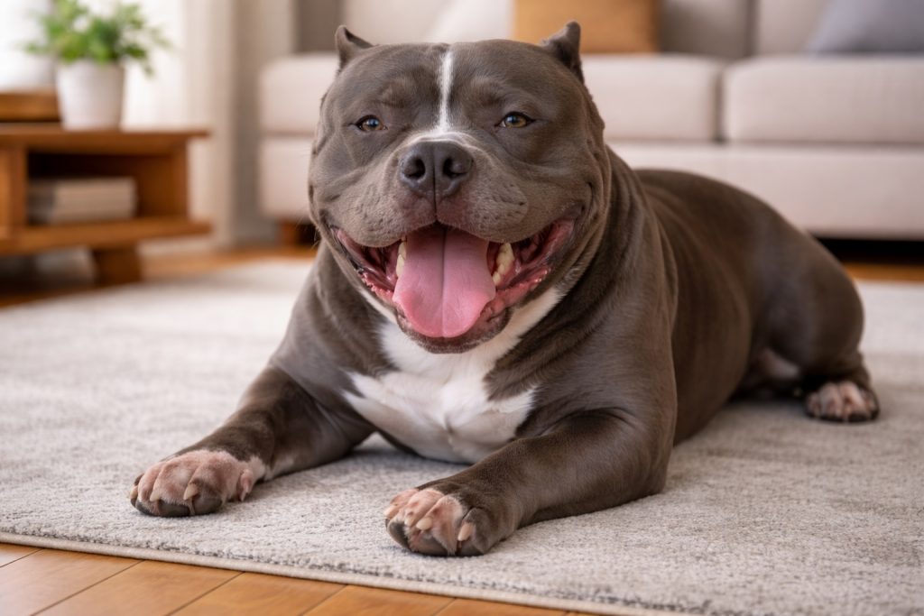 Un american bully grigio (foto: Comeconservare.it)